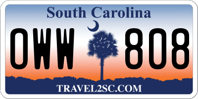 SC license plate OWW808