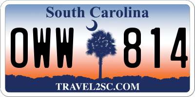 SC license plate OWW814