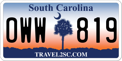 SC license plate OWW819
