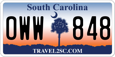 SC license plate OWW848