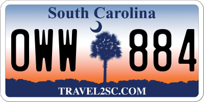 SC license plate OWW884