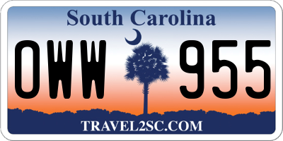 SC license plate OWW955