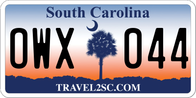 SC license plate OWX044