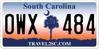 SC license plate OWX484