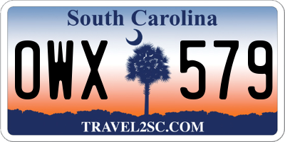 SC license plate OWX579