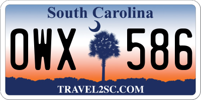 SC license plate OWX586