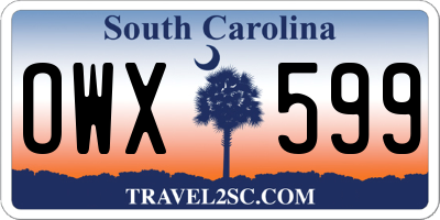SC license plate OWX599