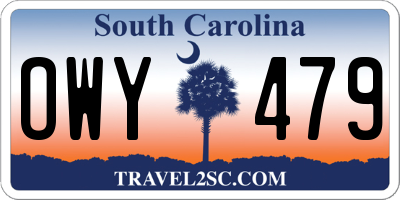 SC license plate OWY479