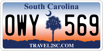SC license plate OWY569