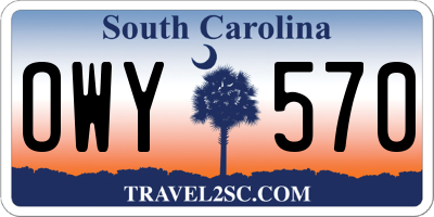 SC license plate OWY570