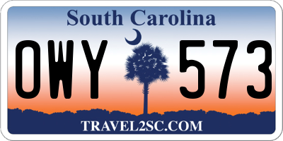 SC license plate OWY573