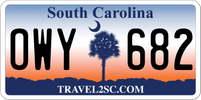 SC license plate OWY682