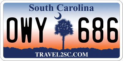 SC license plate OWY686