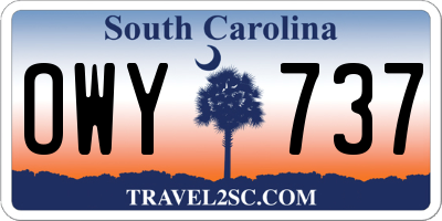 SC license plate OWY737