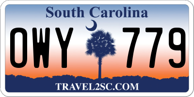 SC license plate OWY779