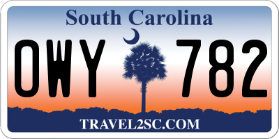 SC license plate OWY782
