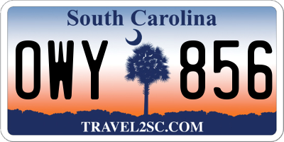 SC license plate OWY856