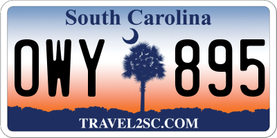 SC license plate OWY895
