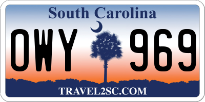 SC license plate OWY969