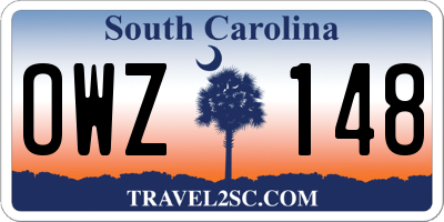 SC license plate OWZ148