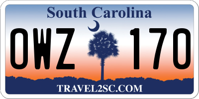 SC license plate OWZ170