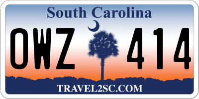 SC license plate OWZ414