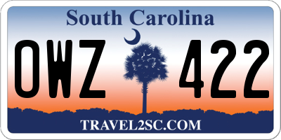 SC license plate OWZ422