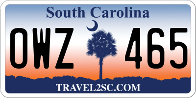 SC license plate OWZ465