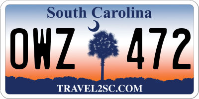 SC license plate OWZ472