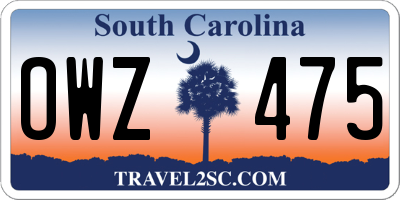 SC license plate OWZ475