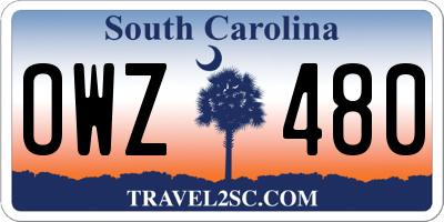 SC license plate OWZ480
