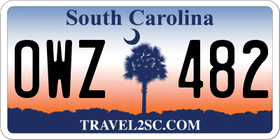 SC license plate OWZ482