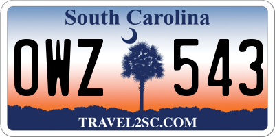 SC license plate OWZ543