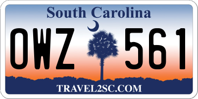 SC license plate OWZ561