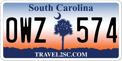 SC license plate OWZ574