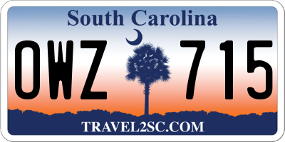SC license plate OWZ715