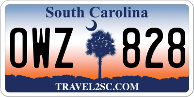 SC license plate OWZ828