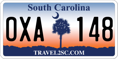SC license plate OXA148