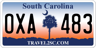 SC license plate OXA483