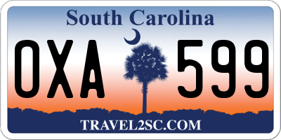 SC license plate OXA599