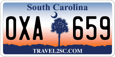 SC license plate OXA659