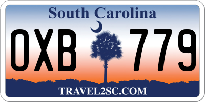 SC license plate OXB779