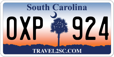 SC license plate OXP924