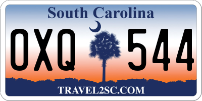 SC license plate OXQ544