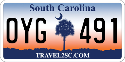 SC license plate OYG491