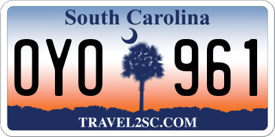 SC license plate OYO961
