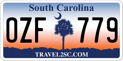 SC license plate OZF779