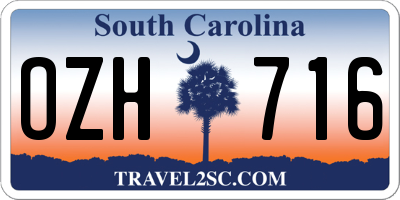 SC license plate OZH716