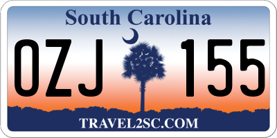 SC license plate OZJ155