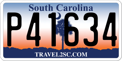 SC license plate P41634